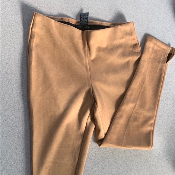 Suede high waisted pants - Picture 1 of 2